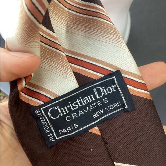Men’s Christian Dior tie stripes - Picture 4 of 4